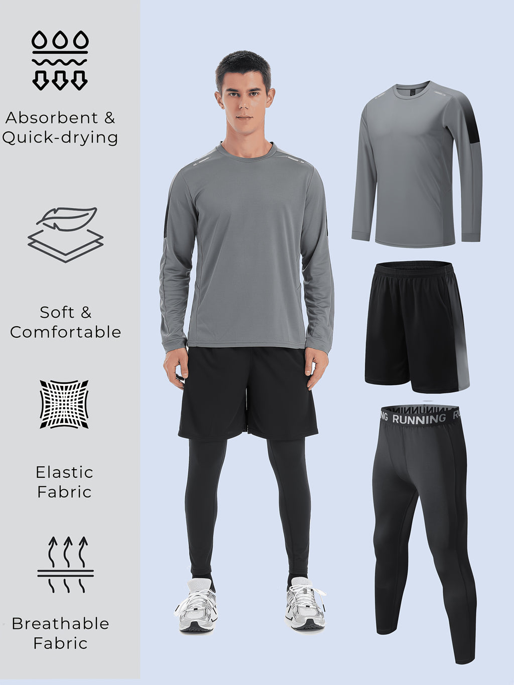 Ensemble de sport homme 3 pièces